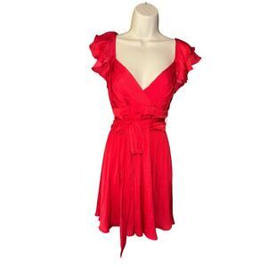 Hello Molly | Red Ruffle Dress | Fit & Flare | NWT | Size M